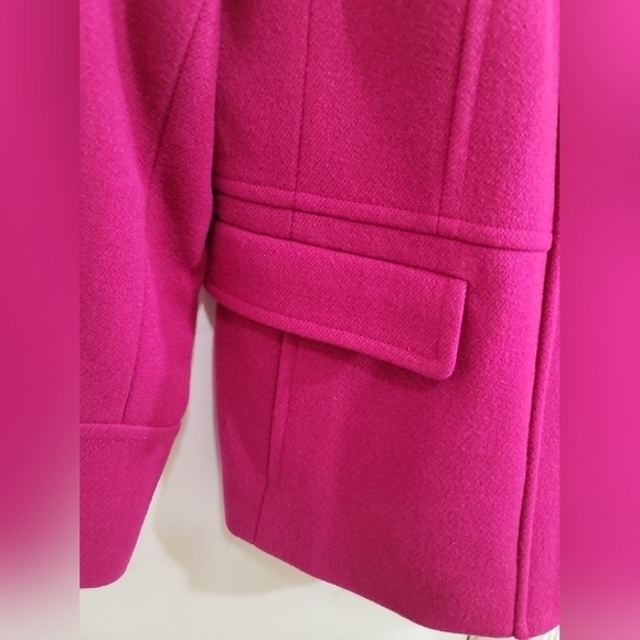 Talbots Wool Blend Waistcoat in Festive Fuschia 12 Zip Button Front Pockets - Picture 8 of 8